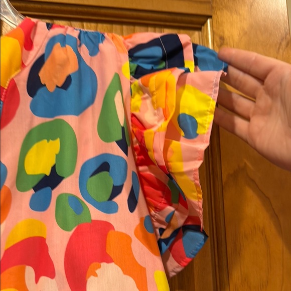 Colorful Kids Ruffle Sleeve Top - Picture 3 of 4